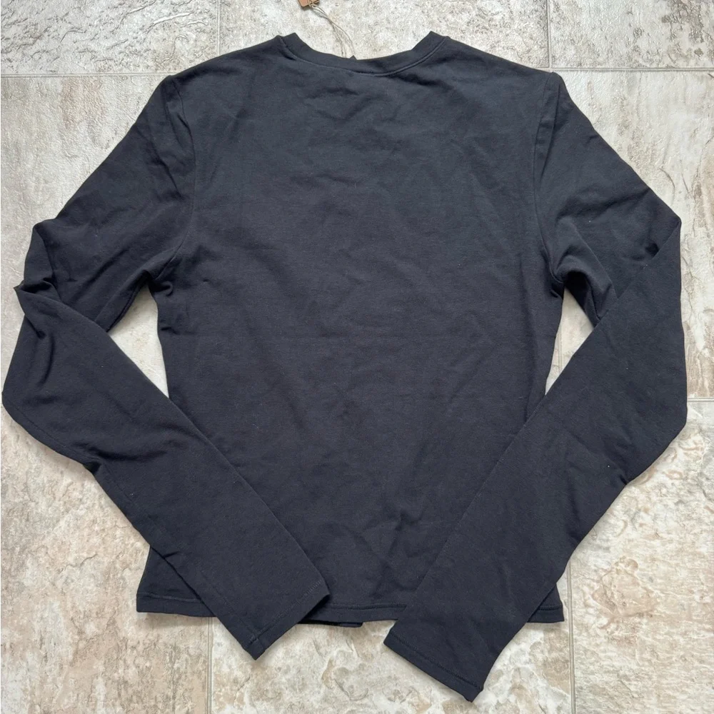 NWT Skims Cotton Jersey Long Sleeve T-Shirt, Size Small - Picture 2 of 3